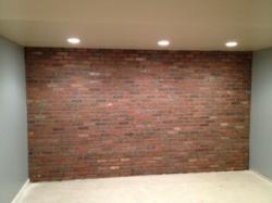 Customer image of completed thin brick installation